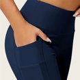 thumbnail image 3 of Leggings with Pockets for Women High Waisted Tummy Control Workout Hip Lift Yoga Pants Activewear Soft Stretchy Athletic Casual Yoga Pants, 3 of 4