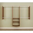 Easy Track Closet 48' Deluxe Closet Starter Kit Cherry