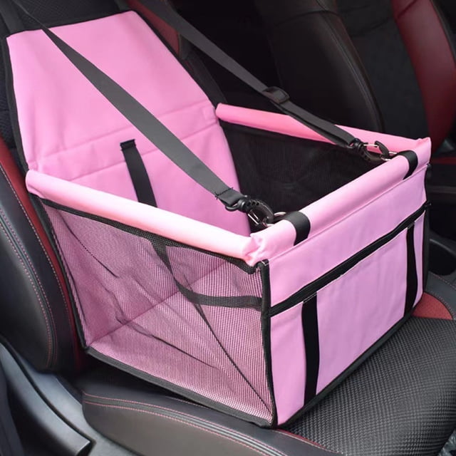Bolsa De Asiento Para Perros Bolsa de asiento de coche plegable gato perro asiento elevador hamaca cojín Pet Protector (rosa)