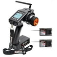 thumbnail image 1 of Radiolink RC4GS V2 RC Radio Transmitter and 2 Receiver R6FG(Built in Gyro) & R6F, 4 Channel 2.4ghz Remote Controller for Most RC Car and Boat with Lanyard, 1 of 9
