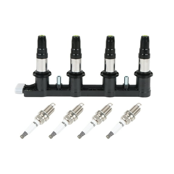 NAVOROGE 1Pc Ignition Coil 4Pcs Iridium Spark Plugs For Chevrolet Cruze Sonic Aveo5 1.8L C1646 UF620