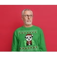 thumbnail image 3 of Old Glory Mens Ugly Christmas Sweater Panda Long Sleeve Sweatshirt, 3 of 5