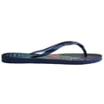 thumbnail image 2 of Havaianas Women's Slim Tropical Flip Flop Sandals, Navy Blue, Size 9/10, 2 of 5