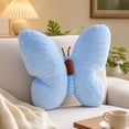 thumbnail image 5 of Butterfly Pillow Decorative Butterfly Shaped Throw Pillows 15.7" x 15.7" Cute Plush Cushion Decor for Bedroom Living Room Sofa Couch Sky Blue, 5 of 8
