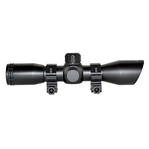Kexuan 4x32 Scope with Illuminated Red and Green Reticle with Caps and Picatinny Rings Mount