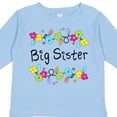 thumbnail image 4 of Inktastic Big Sister - Bright Flowers Girls Long Sleeve Toddler T-Shirt, 4 of 5