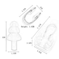thumbnail image 4 of Tapones para los oídos protectores de natación a prueba de agua antirruido + kits de clip para la nariz (rosa), 4 of 6