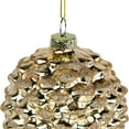 thumbnail image 3 of Northlight Pine Cone Glass Christmas Ornament - 7.25" - Gold, 3 of 5