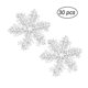 thumbnail image 1 of 30 Uds decoración de copos de nieve adornos de copos de nieve blancos de plástico para decoración de fiesta de carnavales de árboles de Navidad, 1 of 3