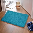 thumbnail image 6 of BadPiggies 15"X23" Soft Microfibre Shaggy Non Slip Absorbent Bath Mat Bathroom Shower Rugs Carpet Machine-Washable for Tub, Shower, and Bedroom (Blue), 6 of 10