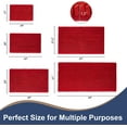 thumbnail image 2 of Soft Plush Microfiber Bathroom Rugs, Absorbent Bath Rugs Non Skid Machine Wash Dry Bath Mats for Tub,Shower and Bath Room Floor Mats (17x24inches, Red), 2 of 6