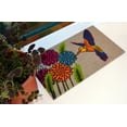 thumbnail image 2 of Imports Decor 556PVC Paillasson en Fibre de Coco avec Endos en PVC, Colibri Bleu, 2 of 2