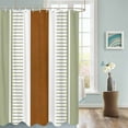 thumbnail image 3 of Fabric Shower Curtain, Boho Sage Green and Brown Striped Geometric Retro Farmhouse Bathroom Curtain with 12 Hooks Waterproof No Bad Odor Machine Washable Bath Curtains for Bathroom, Spa Room, 60"x72", 3 of 6