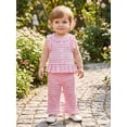 thumbnail image 6 of Cenuakty Little Girls 6M 12M 18M 24M 2T 3T 4T Striped Pants Sets Sleeveless Ruffle Trim Tank Tops Trousers Summer Outfits, 6 of 9