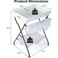 thumbnail image 6 of OLAKIDS  Baby Changing Table, Folding Diaper Station Portable Nursery Organizer with Safety Belt and Large Storage Racks for Newborn Baby and Infant (White), 6 of 9