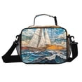 thumbnail image 5 of ALAZA Bohemia Sailboat Lunch Box Insulated Cooler Bag Reusable Tote Bags Shoulder Strap, 5 of 7