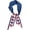 Heart, variant on Women American Flag Printed Neck Scarf, 4th of July Independence Day Hair Scarf
