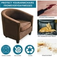 thumbnail image 5 of LINLIN Club Chair Slipcover, tub chair covers 2 piece, Universal Spandex Pattern Armchair Sofa Cover Cover Couch Slipcover for Living Room Club Bar Counter, 5 of 7