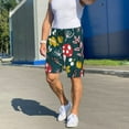 thumbnail image 7 of Kdxio Cartoon Leaf Mushroom Red Print Mens Sleep Shorts Bottoms Soft Comfy Pajama Wear Pants with Drawstring Pockets, 7 of 7