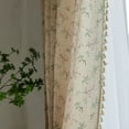 thumbnail image 5 of Seasonwood Floral Curtains for Living Room,Semi-Blackout Linen Curtains,1 Panel,59" x 84", 5 of 8
