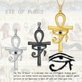 thumbnail image 5 of 925 Sterling Silver Egyptian Ankh Cross Horus Eye of Ra Pendant Necklace Women Amulet Jewelry Hipunk, 5 of 8