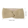 thumbnail image 4 of Unique Bargains 1 Pc Women's Warm Cross Knitted Headband Winter Ear Warmer Head Wraps Beige, 4 of 6