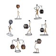 thumbnail image 3 of Girl Shape Candlestick Decorative Candlestick Exquisite Iron Candlestick Abstract Character Candlestick with Hemp Rope Detachable Frame for Bedroom Office Coffee Shop, 3 of 4
