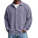 thumbnail image 1 of Top Abrigo Hombres Sólido Casual Manga Larga Botón Arriba Camisa para el Uso Diario de Verano, Moda Al Aire Libre Tops, 1 of 7
