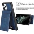 thumbnail image 2 of for iPhone 11 Pro Max Wallet Case with RFID Blocking Card Holder,PU Leather Magnetic Buttons Portrait Stand with 7 Card Slots Flip Wrist Strap Shockproof Case for iPhone 11 Pro Max 6.5",Blue, 2 of 15