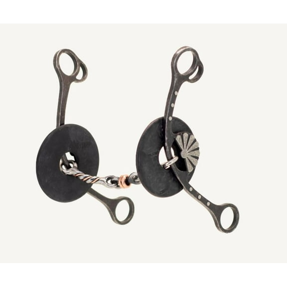 Nellie Miller Fan Bit-Concho Dog Bone Twisted Gag 5-1/8"