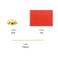 thumbnail image 3 of Unique Bargains Drapeau Stands Mini Porte-Drapeaux de Table Drapeau Or Ton avec Drapeau Rouge pour Décoration de Fournitures de Fête, 3 of 5