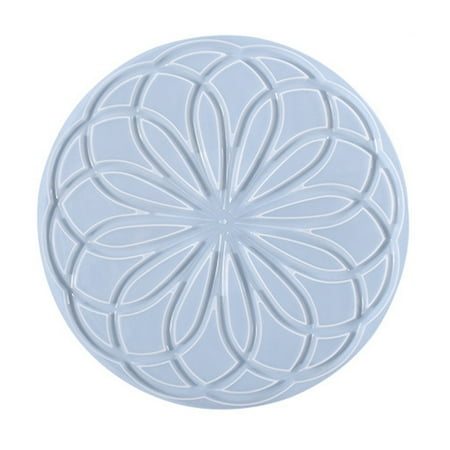 

Farfi Round Coaster Mold Non-stick Easy to Release Flexible Muti-functional Cup Mat Mold for Craft DIY (Type 2)