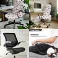 thumbnail image 2 of SCRAWLGOD 3 Pieces Washable Office Chair Slipcover with Armrest Covers Crease Resistant Gaming Chair Protector Universal Desk Chair Seat Cover, Hummingbird Heart Butterfly, S, 2 of 7