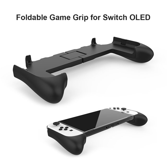 Empuñadura ergonómica portátil para consola de juegos Nintendo Switch OLED (negro)