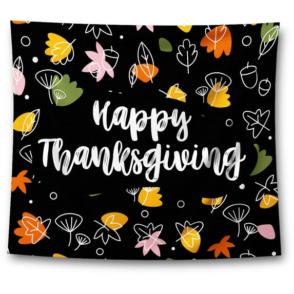 Awkward Styles Thanksgiving Tapestry Wall Hanging Colorful Foliage Home Decor