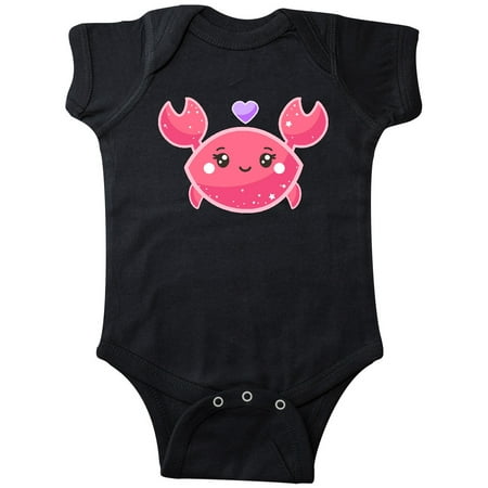

Inktastic Cute Red Crab with Purple Heart Gift Baby Boy or Baby Girl Bodysuit