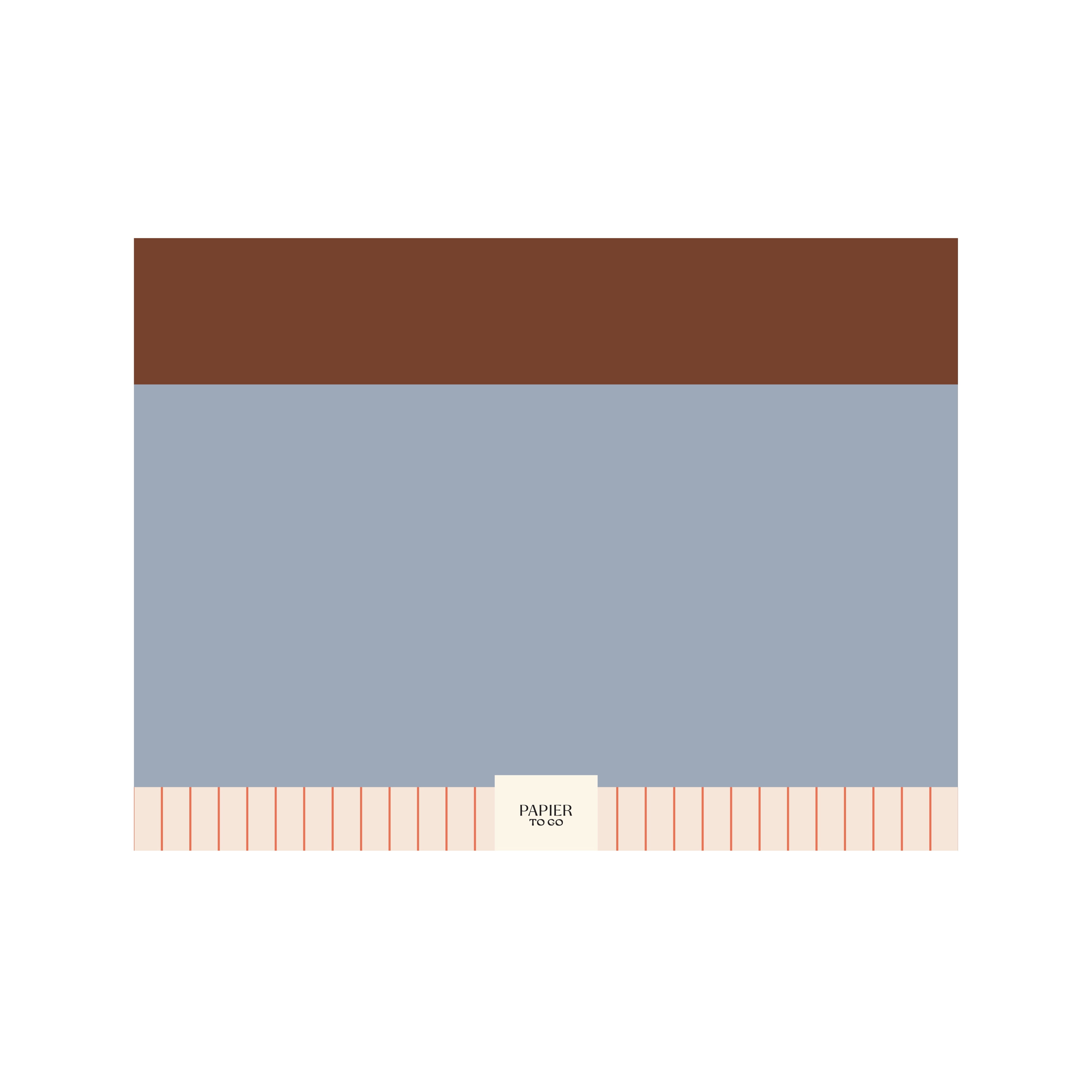 Papier To Go Tear Away Weekly Desk Pad, Colorblock, 9.5 x 7.1", Blue