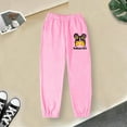 thumbnail image 3 of YUEHUA Girls' Sweatpants Super Soft Athletic Performance Pants Wide Leg Drawstring Baggy Pants Athletic Joggers Sweat Trousers, Size 3-4 Years, 3 of 9