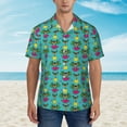 thumbnail image 5 of Uemuo Sunmmer Cat Printed Regular Fit Short Sleeve Casual Hawaiian Shirt for Men,Aloha shirt,Tropical shirt,Floral print shirt,Vacation Beach shirt-3X-Large, 5 of 9