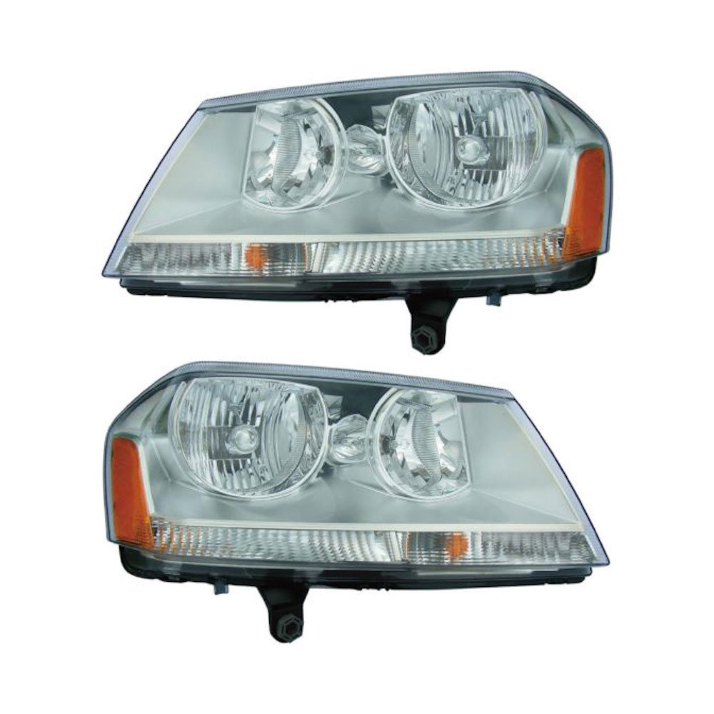 Pair New Left Right Headlight Assembly For Dodge Avenger 2008 2009 2010