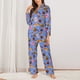 thumbnail image 2 of Balery Fastfoods Conjunto de Pijama con Estampado para Mujer, Conjunto de Dos Piezas con Manga Larga, Ropa de Dormir Suave con Bolsillos, Pijamas Cómodos-Large, 2 of 7