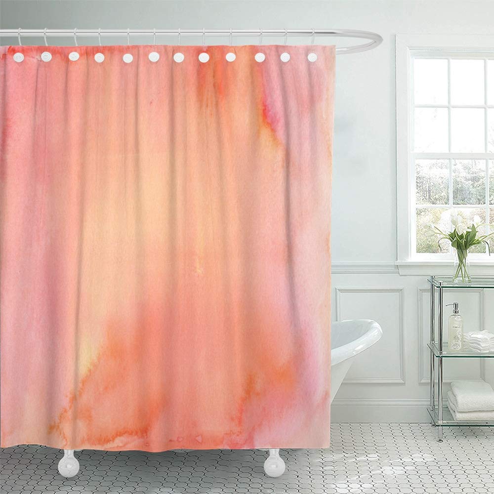 KSADK Peach Watercolor in Shades of Pink Orange and Yellow Coral Color