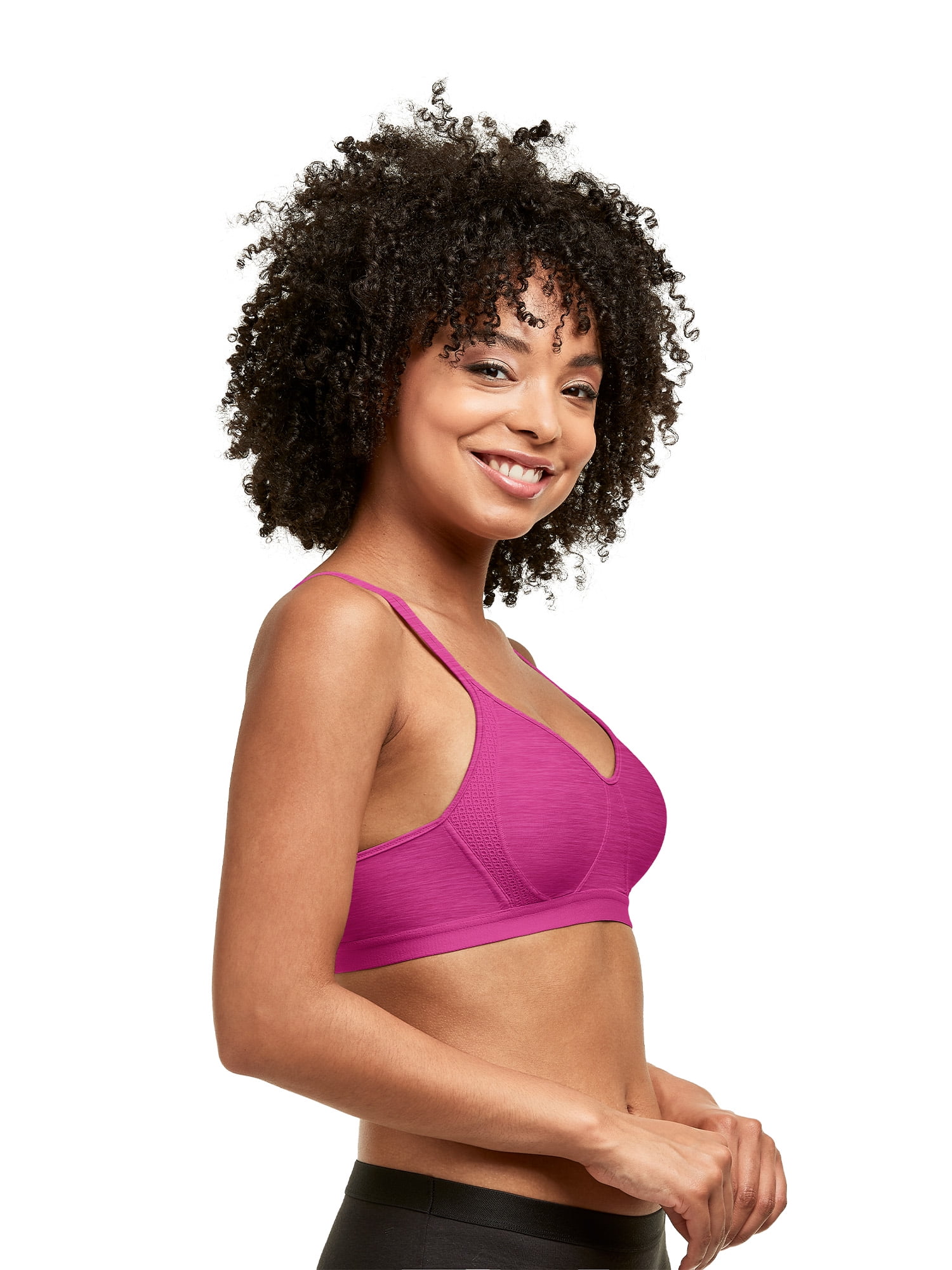 Hanes Womens Wireless T-Shirt Bra, Cooling Comfort Convertible Bra, Moisture-Wicking