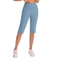 thumbnail image 6 of Hurxie High Waisted Leggings for Women Tummy Control Soft Yoga Pants Womens Gym Workout Running Leggings Light Blue,2XL, 6 of 7