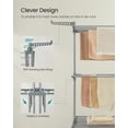 4-Tier Rolling Clothes Drying Rack - Extendable Stainless Steel Laundry ...