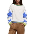 thumbnail image 2 of HCYSFG Women's Oversized Sweatshirts Long Sleeve Crewneck Y2K Star Drop Shoulder Vintage Fall Fashion Graphic Crop Pullover Tops, 2 of 4