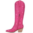 thumbnail image 3 of RONILURN Knee High Rhinestone Cowgirl Boots Sparkly Bling Cowboy Boots for Women Western Chunky Heel Fashion Comfortable Side Zipper, 3 of 9