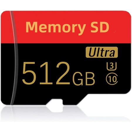 512 Micro SD Card Up to 60MB/s, microSDXC UHS-I Memory Card with SD Adapter, C10, U3, A2, V30, Full HD, 4K UHD, High Speed TF Card