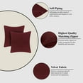 thumbnail image 6 of A1HC Set of 2 Luxurious Soft Velvet Throw Pillow Covers Only, 20"x20", Red, Decorative Cushion Covers with Hidden YKK Zipper for Sofa or Bed, 6 of 7