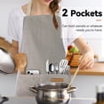 thumbnail image 4 of 2 Pack Kitchen Cooking Aprons, Adjustable Bib Soft Chef Apron with 2 Pockets for Men Women, 4 of 5